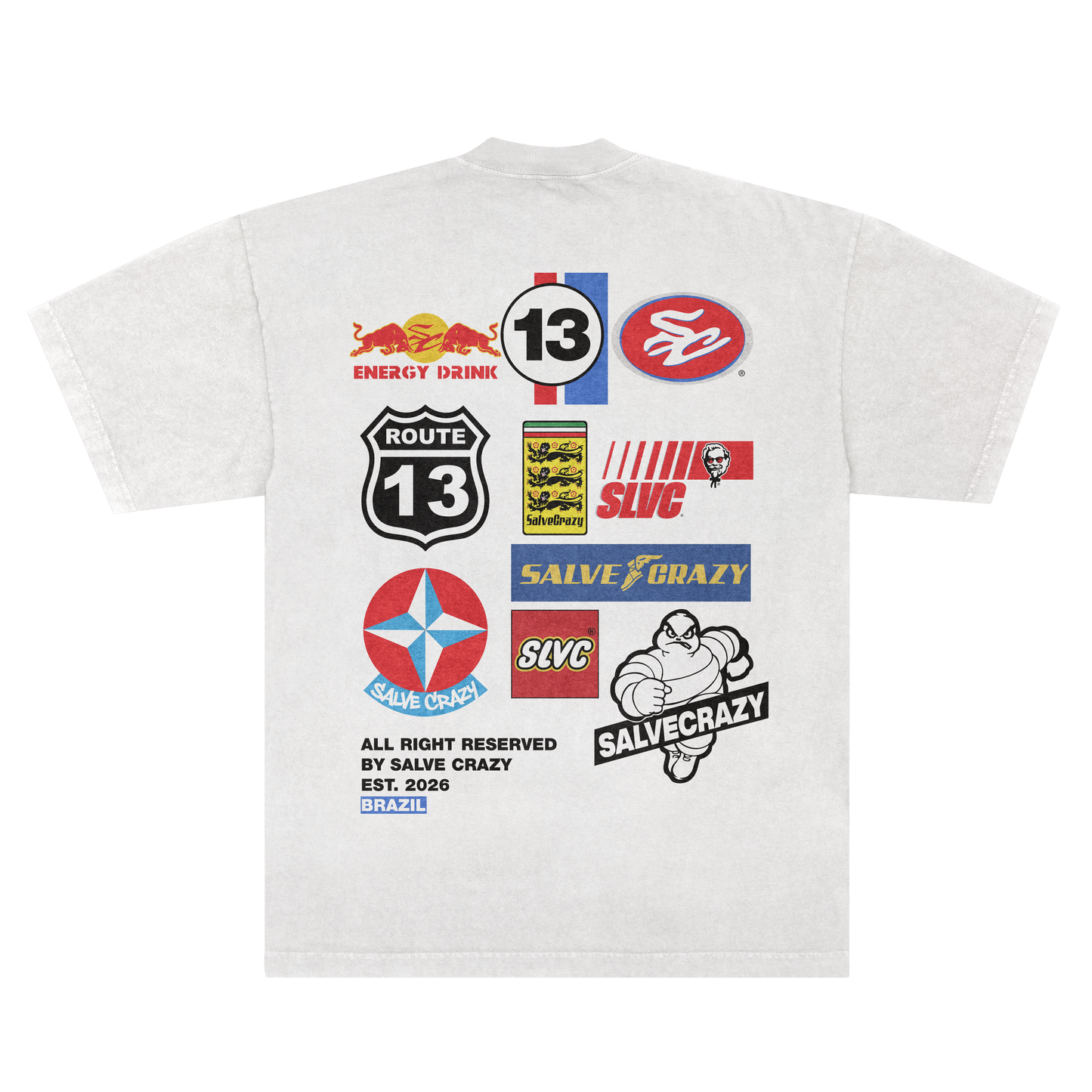 camiseta boxy 'logos bootleg 2'