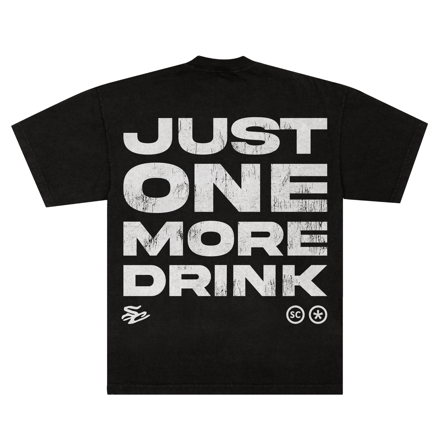 camiseta boxy 'just one more drink'
