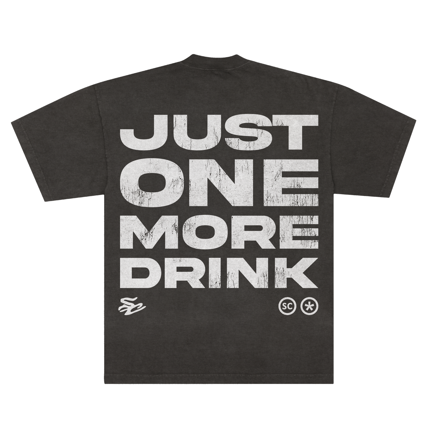camiseta boxy 'just one more drink'