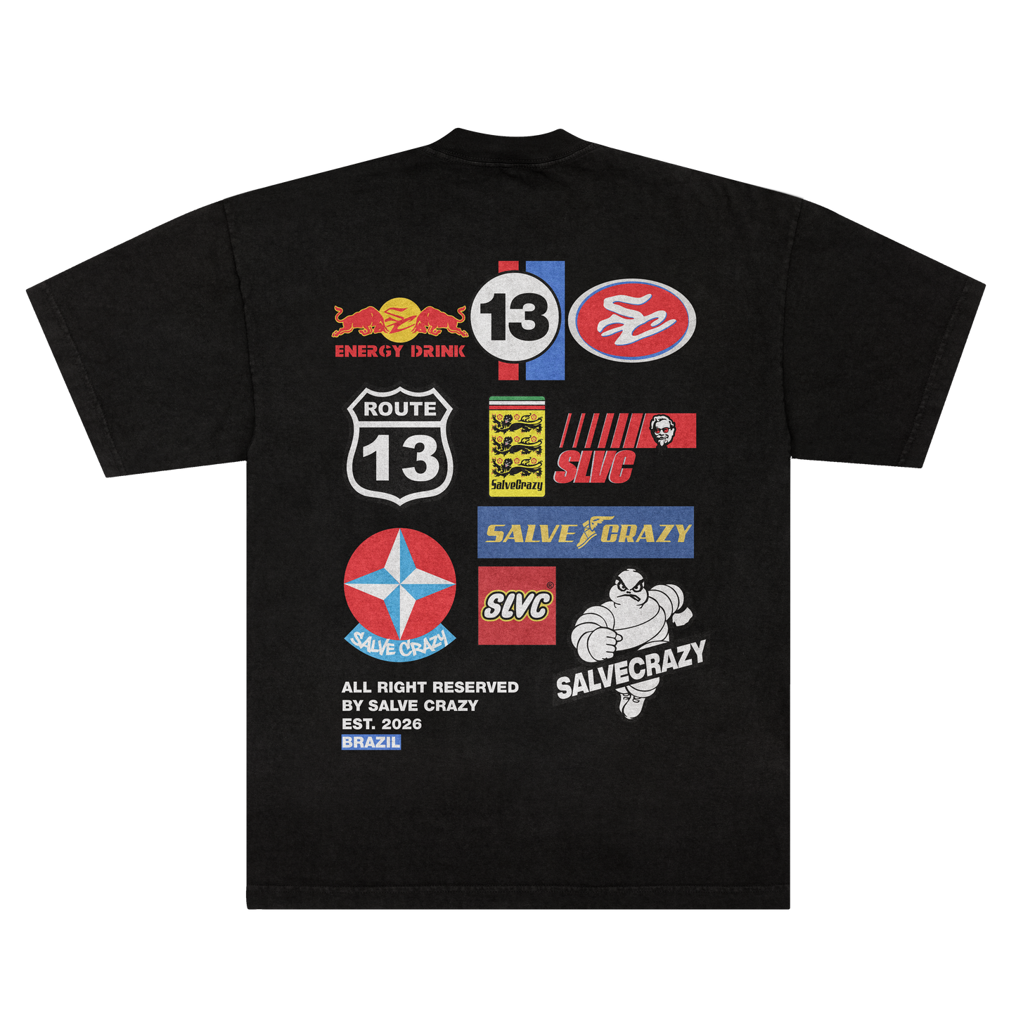 camiseta boxy 'logos bootleg 2'